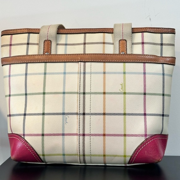 Vintage Coach Heritage Tatterstall Tote Bag - Picture 14 of 15